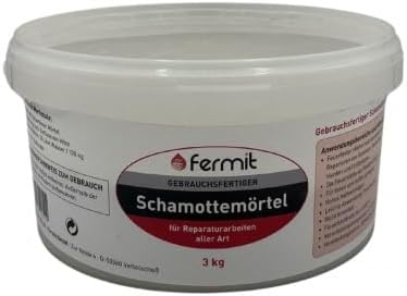 Fermit Schamottmörtel 3 kg feuerfest Schamott Mörtel 1600°C Kleber Feuerraum