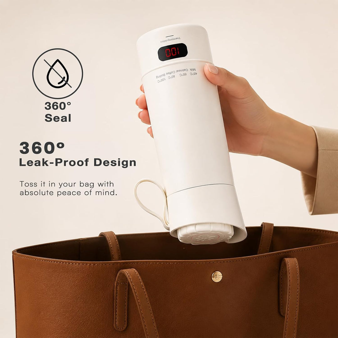 400ML Mini Wasserkocher Klein, 300W 220V Elektrischer Reisewasserkocher, Schnellkoch-Heizbecher mit