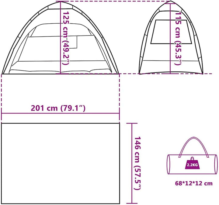 vidaXL Strandzelt, Strandmuschel mit Quick-Release-System, Wasserdicht Campingzelt mit offenem Einga
