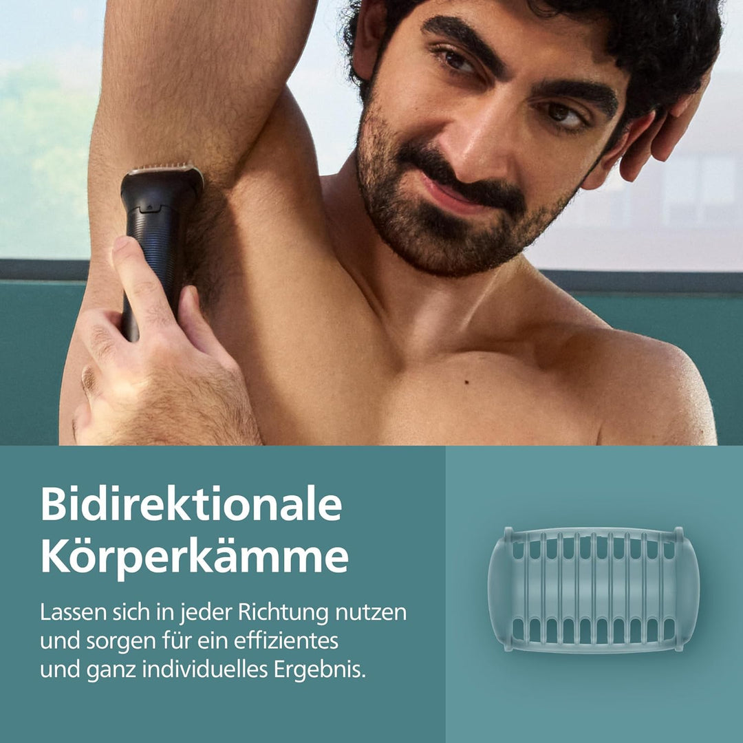 Philips Bodygroom Series 5000 – Trimmer für Männer mit Rasiersystem mit Dreifachschutz, auch zur Nut