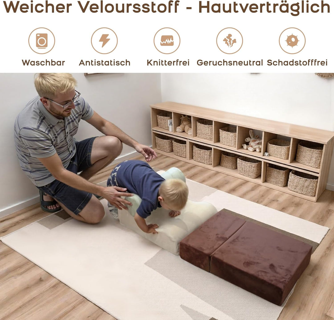 BanaSuper 3 STK Gross Schaumstoff Bausteine für Kinder, XXL Softbausteine Baby zum Klettern & Krabbe