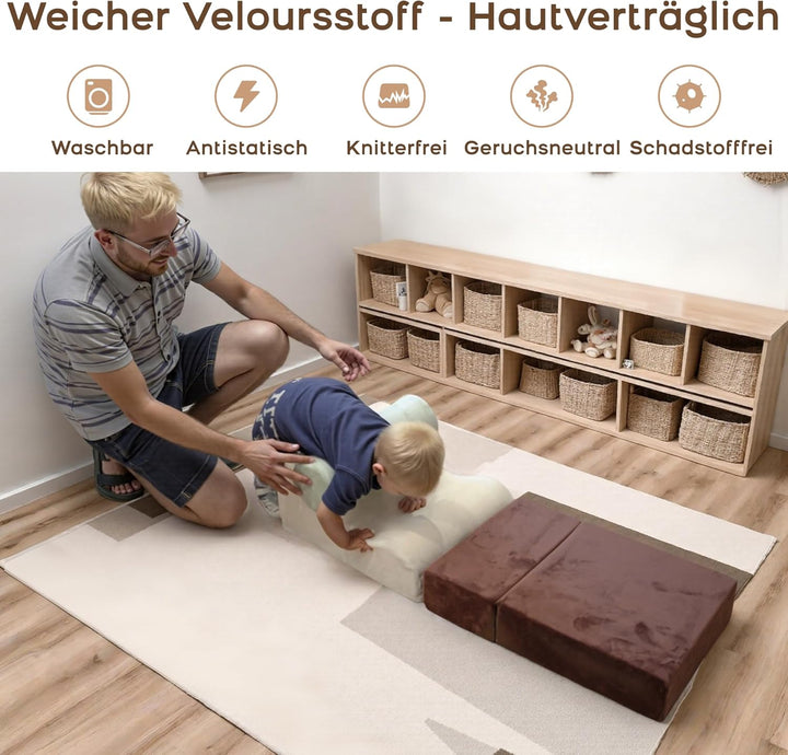 BanaSuper 3 STK Gross Schaumstoff Bausteine für Kinder, XXL Softbausteine Baby zum Klettern & Krabbe