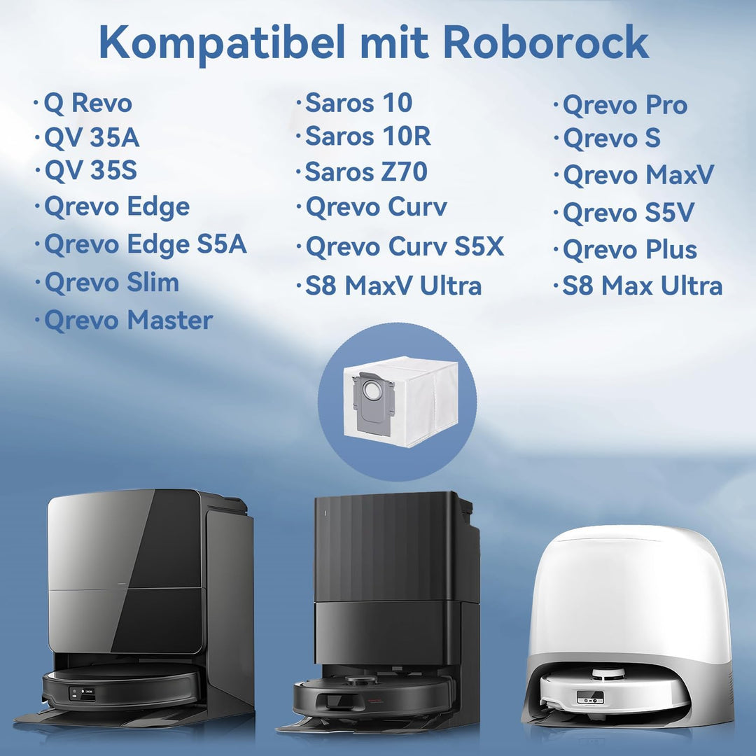 16 Stück Staubbeutel für Roborock Qrevo Pro/QV 35A/Saros 10R/Qrevo Maste/Qrevo Edge/Qrevo Curv/Q Rev