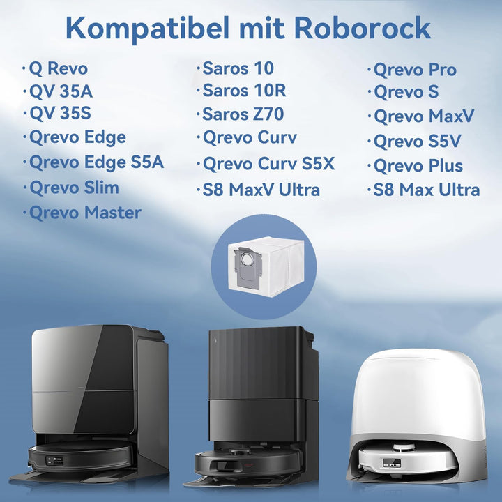 16 Stück Staubbeutel für Roborock Qrevo Pro/QV 35A/Saros 10R/Qrevo Maste/Qrevo Edge/Qrevo Curv/Q Rev