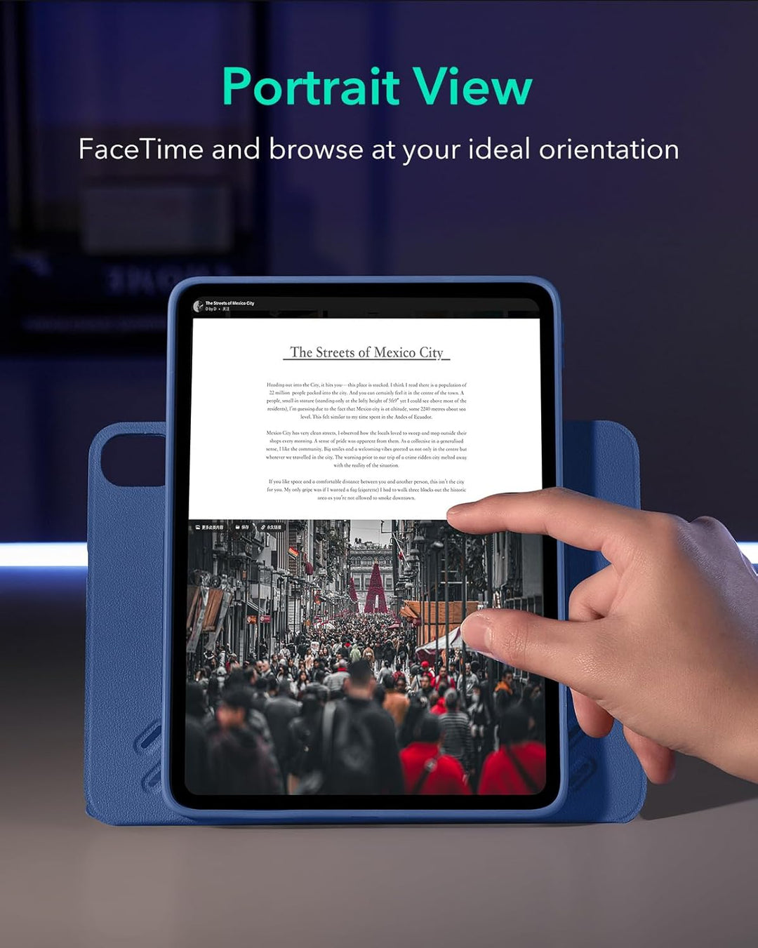 ESR Hülle für iPad Air 11 Zoll M4/M3/M2, iPad Air 8/7/6/5/4 (2026/2025/2024/2022/2020), drehbare Hül