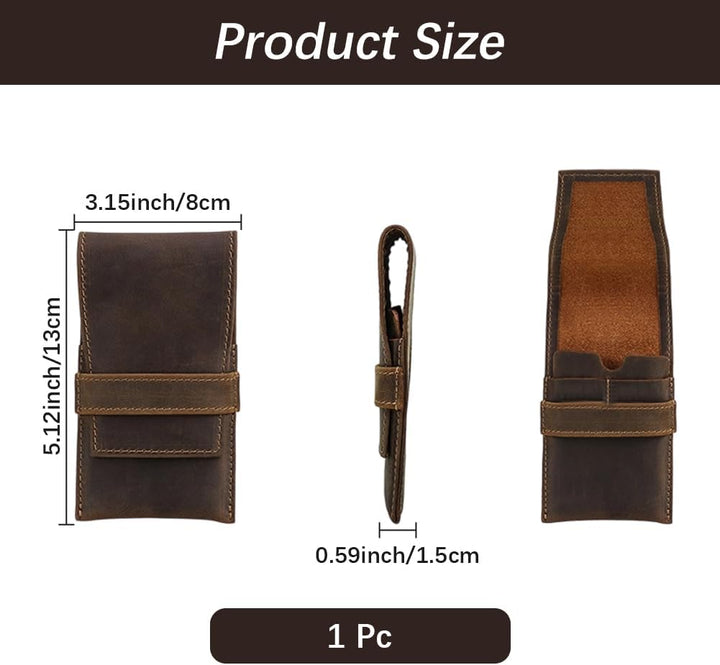 Leeres Maniküre Set Etui Aus Echtem Leder Handgefertigt Aus Rindsleder Ideal Für Die Tägliche Finger