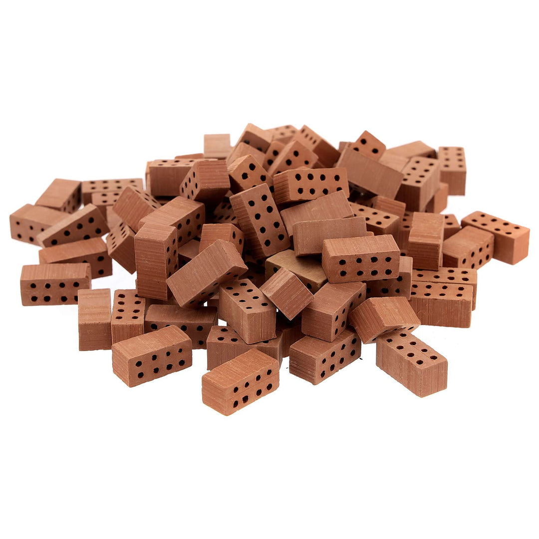 Holyart Ziegelsteine rechteckig Terrakotta 1x2x1 cm 100 Stück