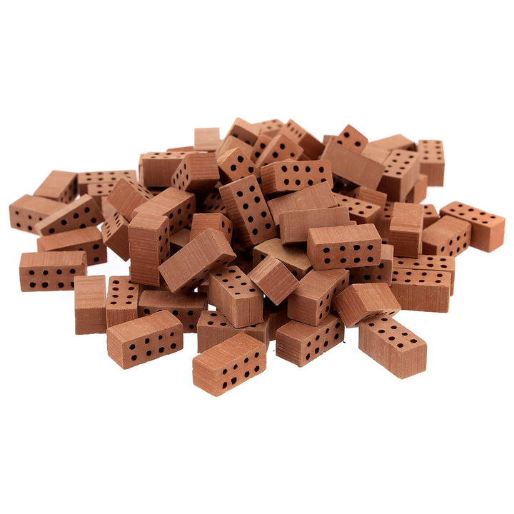 Holyart Ziegelsteine rechteckig Terrakotta 1x2x1 cm 100 Stück