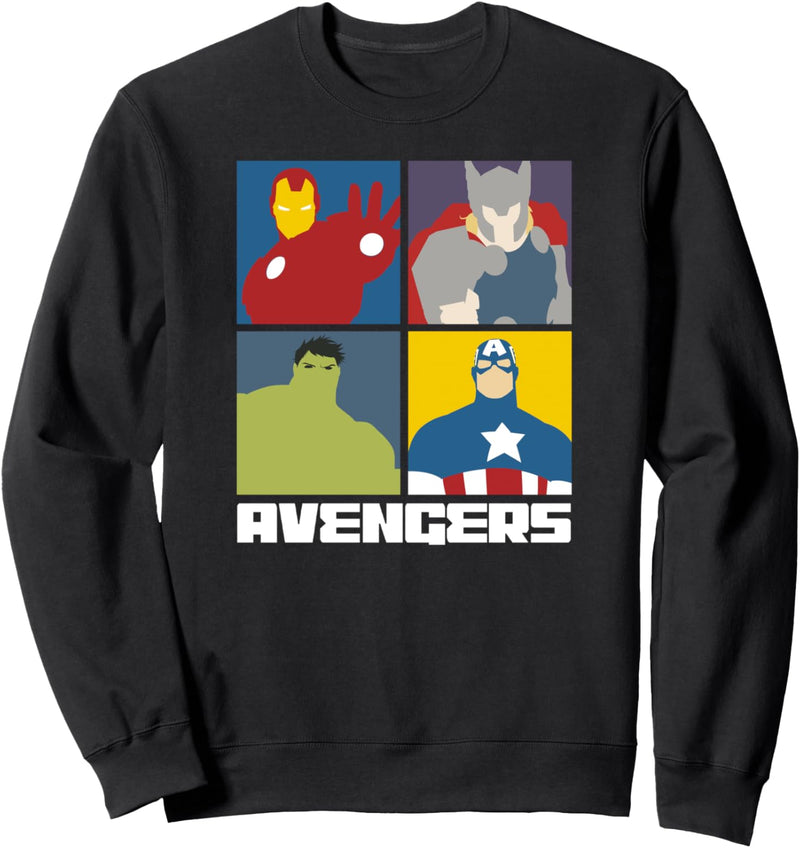Marvel The Avengers Group Shot Bright Panels Sweatshirt