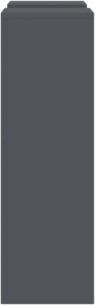 vidaXL Pflanzenständer 2 pcs Anthrazit 24 x 24 x 75 cm Stahl, Garten und Terrasse, moderner Pflanzen