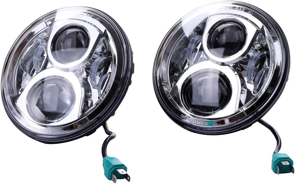 SXMA 50W 7 "Zoll-runde LED-Scheinwerfer-Birnen-Lampe mit hallo/Lo-Strahl für Wrangler JK TJ LJ LKWs