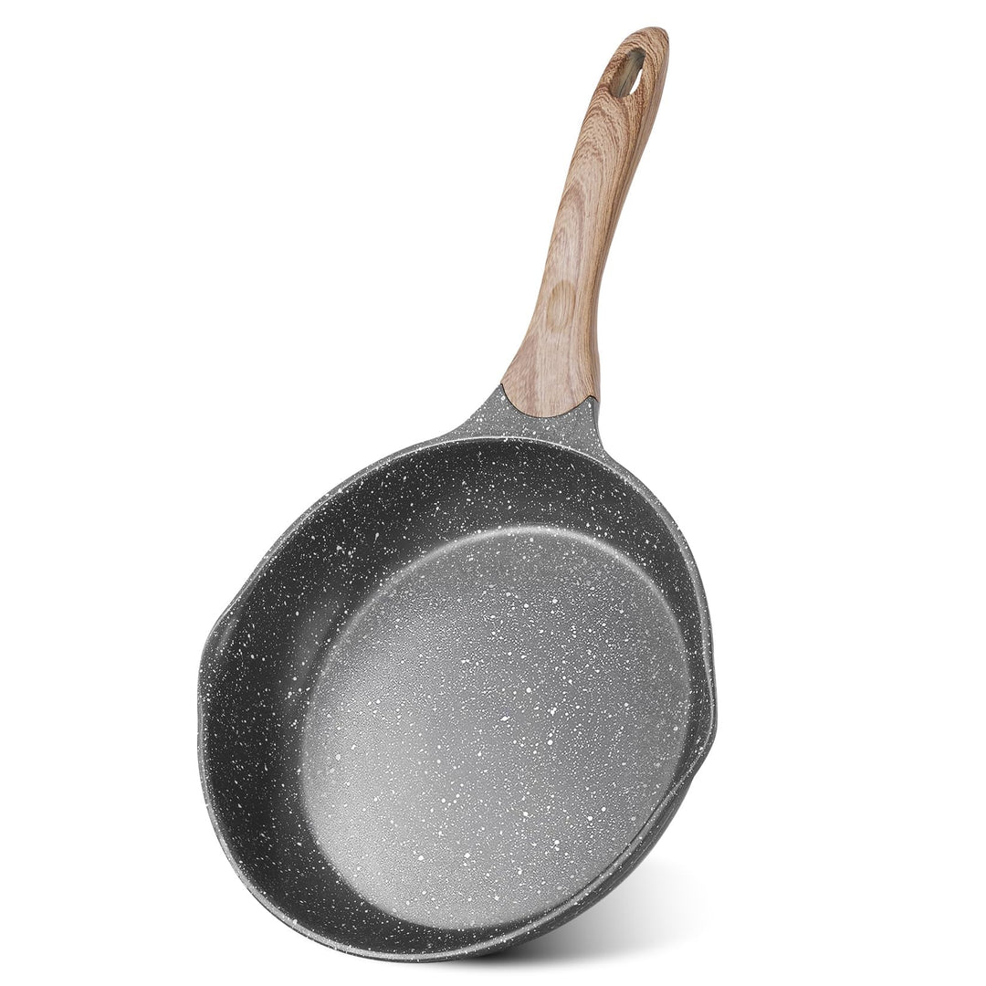 JEETEE Bratpfanne 24 cm Antihaft Induktion, Aluminium-Pfanne mit Antihaftbeschichtung für alle Herda