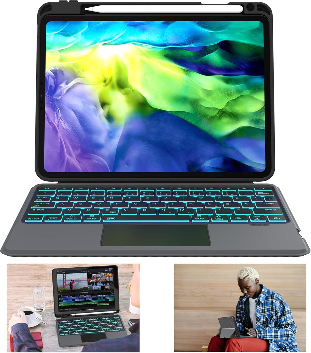 ROOFEI iPad Air 11 Zoll (M2) 2024 & iPad Pro 11 Zoll 4/3/2/1.Generation & iPad Air 5/4 10.9 Zoll Hül