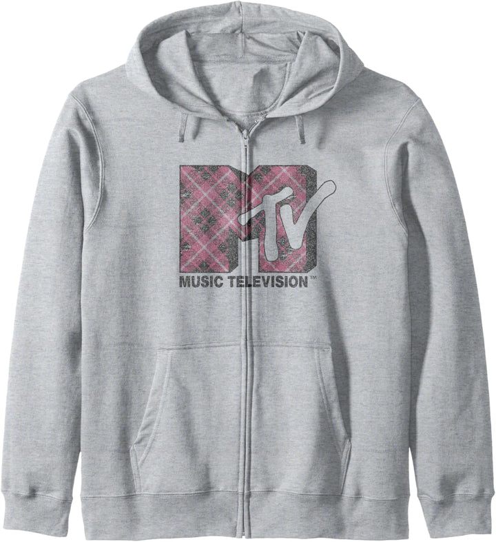 MTV Plaid Logo Kapuzenjacke