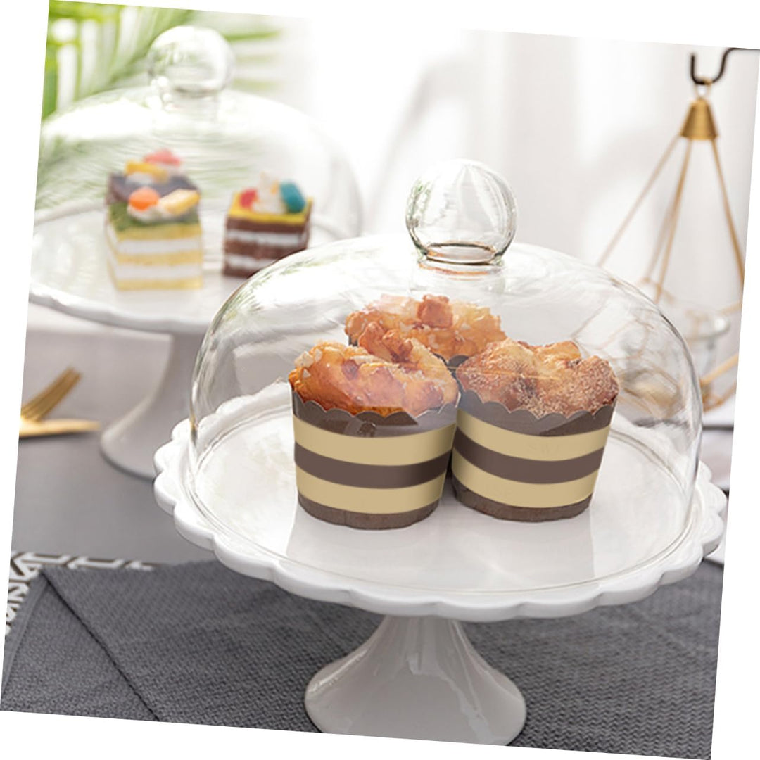 Glas Tortenplatte Mit Deckel Footed Cake Plate mit Kuppel Keramik Dessert St?nder mit Glas Dome Deck