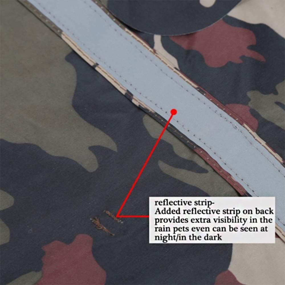 KoKoBin Reflektierend Hunderegenmantel mit Kapuze ultraleichte atmungsaktive wasserdichte Hundejacke