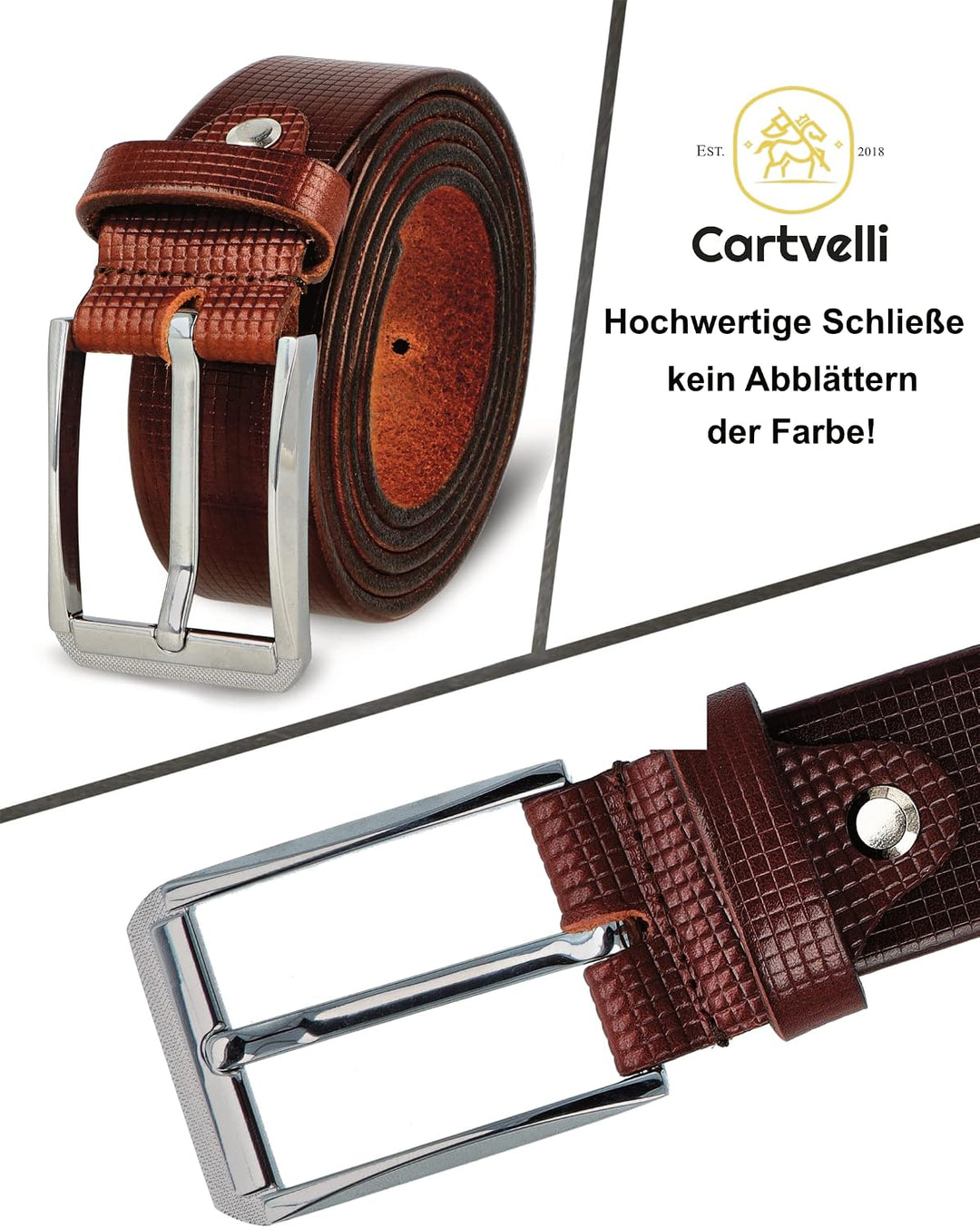Business Ledergürtel Herren inkl. Geschenkbox Made in Germany - Echt Leder Gürtel Anzug 35mm 100 Kas