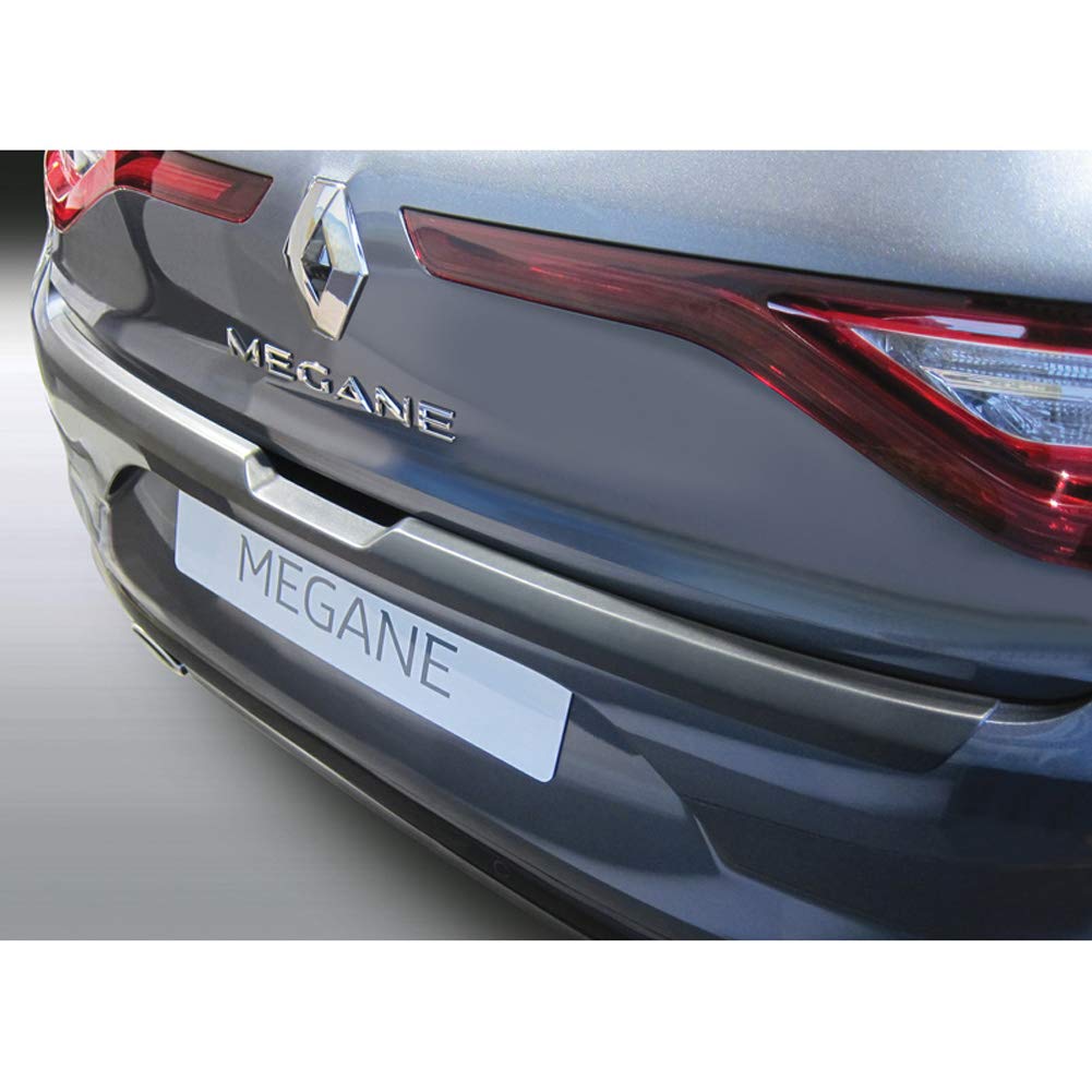 ABS Heckstossstangenschutz kompatibel mit Renault Megane IV 5-türer 2016-2020 Schwarz Mattschwarz, M