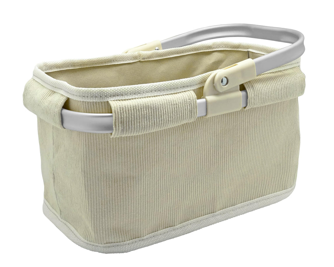 tanner DER KLEINE KAUFMANN TANNER Deco - Tragekorb aus Cord „Pure Sand“ (Abmessung 28 x 17 x 15,5 cm