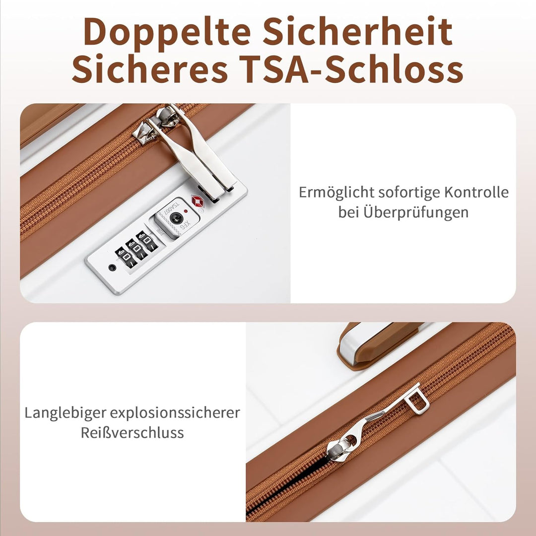 KONO Gross Koffer 75cm Leicht Reisekoffer aus Polypropylen Hartschale Koffer mit 4 Rollen und TSA Sc