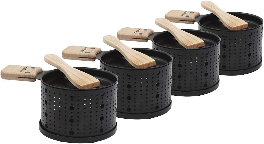 Cookut Lumi Raclette-Set, Metall, Schwarz, 4