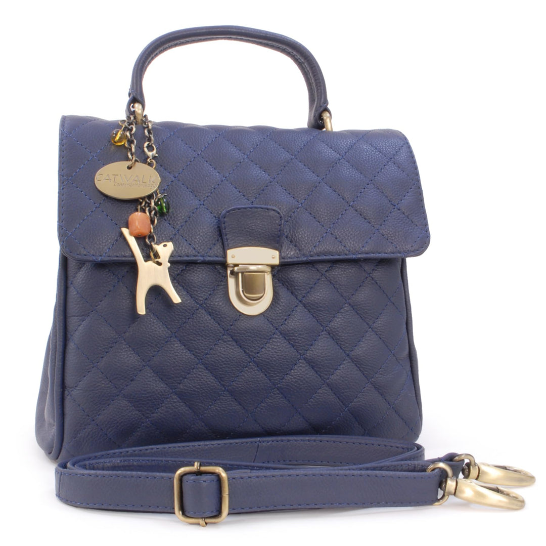 Catwalk Collection Handbags - Gesteppte Leder - Handtasche/Schultasche/Henkeltasche - Handtasche mit