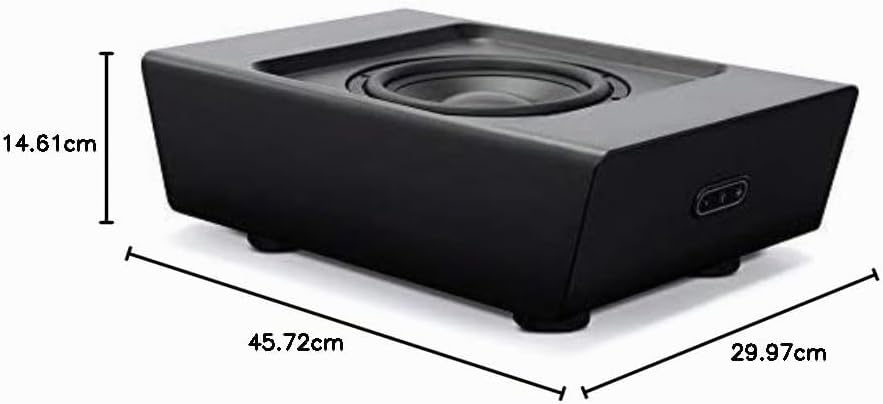 Bluesound Pulse SUB+ kabelloser Aktiv-Subwoofer - Schwarz Black, Black
