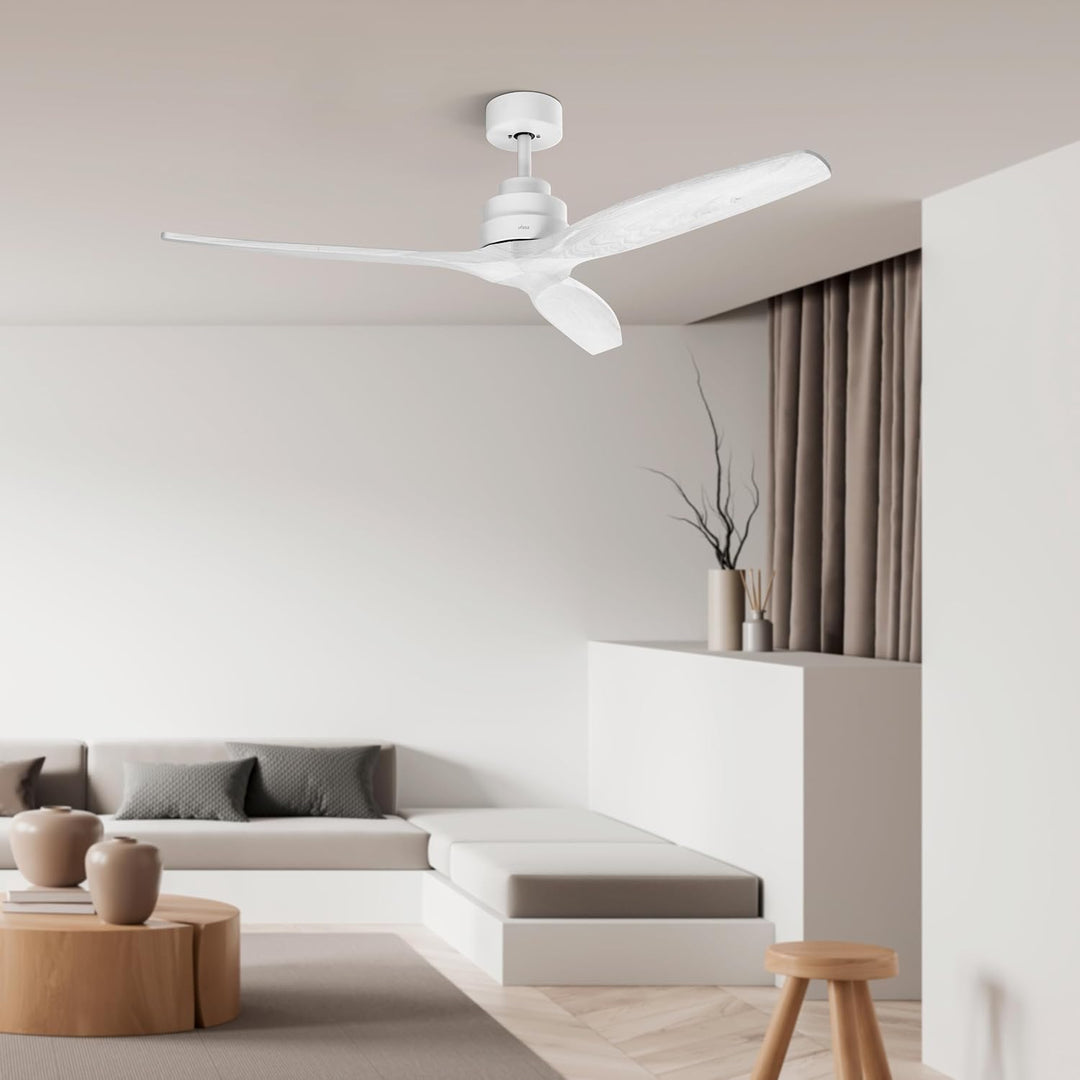 Ufesa Deckenventilator, 40W, 6 Geschwindigkeiten, Ultra Silent, 3 Naturholzflügel 132cm, Sommer - Wi