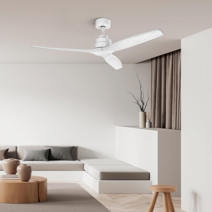 Ufesa Deckenventilator, 40W, 6 Geschwindigkeiten, Ultra Silent, 3 Naturholzflügel 132cm, Sommer - Wi