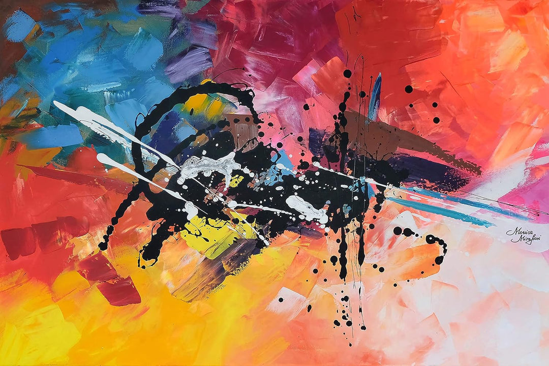Monica Mirafiori I 100% HANDGEMALT I Gemälde Vogue 120x80cm | Gemälde Handgemalt | Acrylgemälde | Se