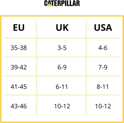 Caterpillar 6 Paar Arbeitssocken für Herren zur Unfallverhütung aus Coolmax, doppelte Verstärkung an