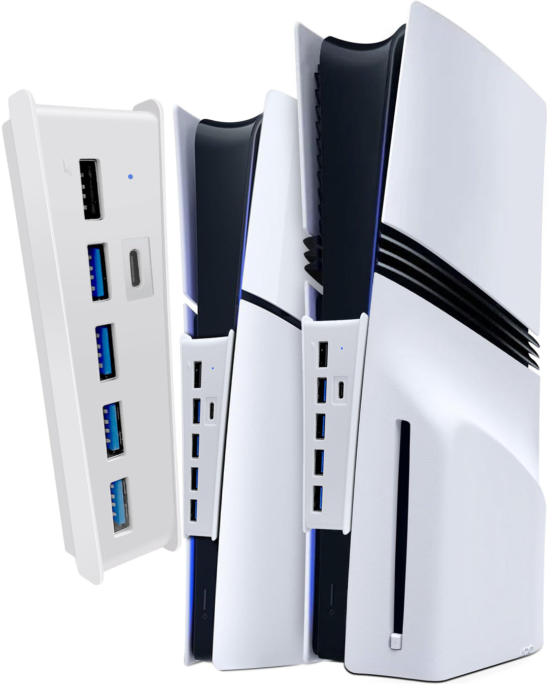 Joso 6 Port USB Hub für PS5 Pro/Slim, USB High-Speed Expansion Hub Ladegerät Splitter Kompatibel mit