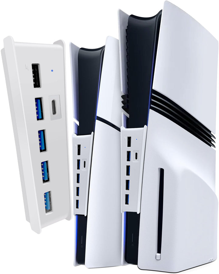 Joso 6 Port USB Hub für PS5 Pro/Slim, USB High-Speed Expansion Hub Ladegerät Splitter Kompatibel mit