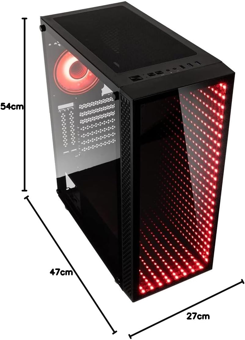Kolink Void Rift PC Gehäuse Midi Tower Case mit ARGB-beleuchteter Front, Glas mit Vertikaler GPU-Ein