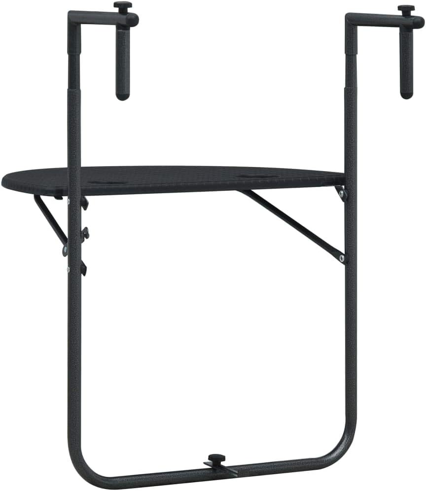 Susany Zusammengeklappt Balkonhängetisch Balkontisch Tisch 60 x 64 x 83,5 cm Mit 3-Fach höhenverstel