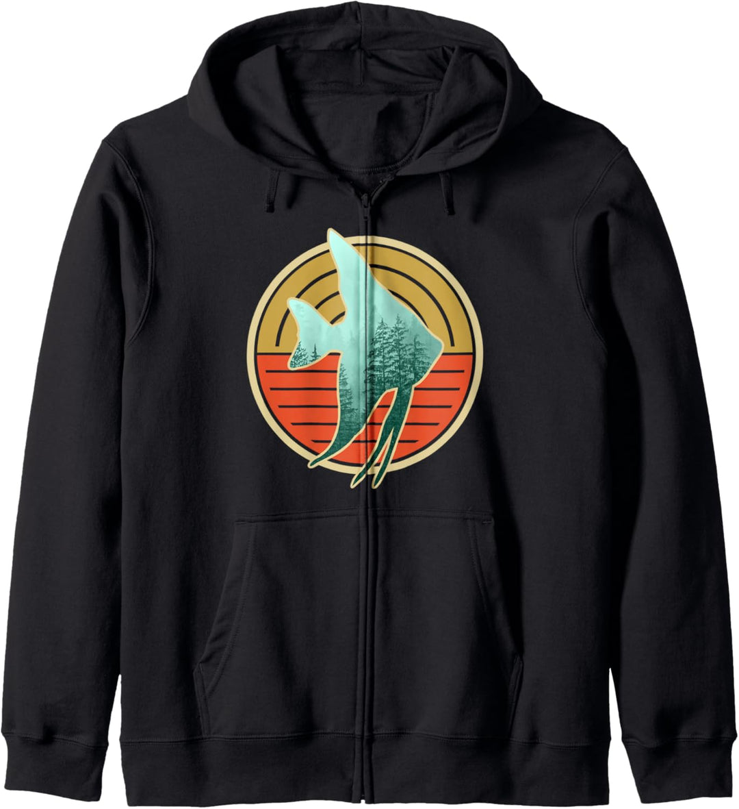 Engel Fisch Retro Vintage Wildlife Tier Kapuzenjacke