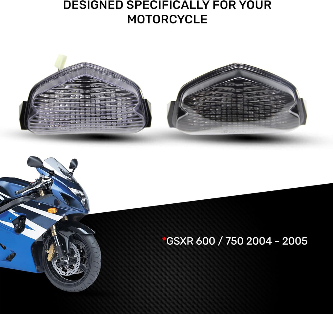 aVDB-moto LED-Bremslicht mit integrierten Blinker kompatibel mit Gsxr 600, 750, K4, K5, 2004/2005 (K