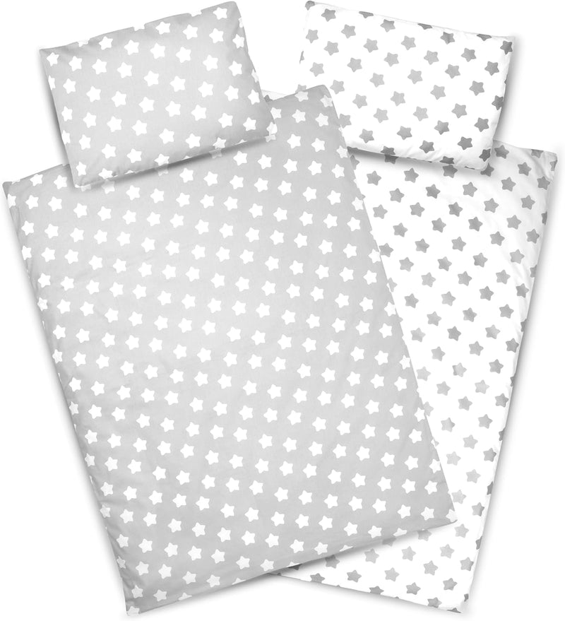 PinkZebra Baby- & Kinderbettwäsche: Decke 100 x 135 cm + Kissen 40 x 60 cm, Babybettwäsche für Mädch