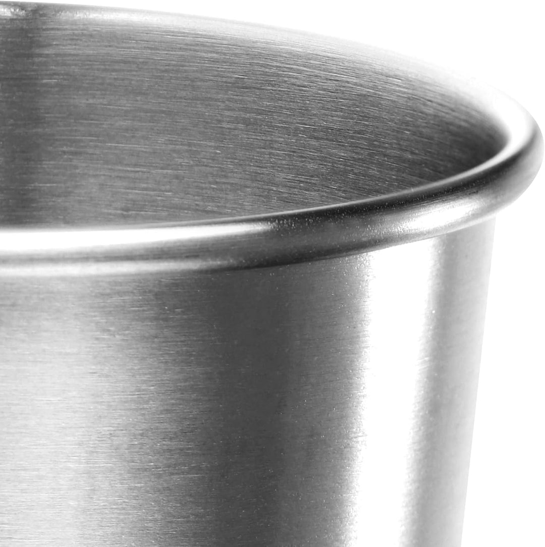 Robin Goods® 6x Edelstahl-Trinkbecher - Hochwertiger Becher aus Edelstahl - Campingbecher 250 ml - R
