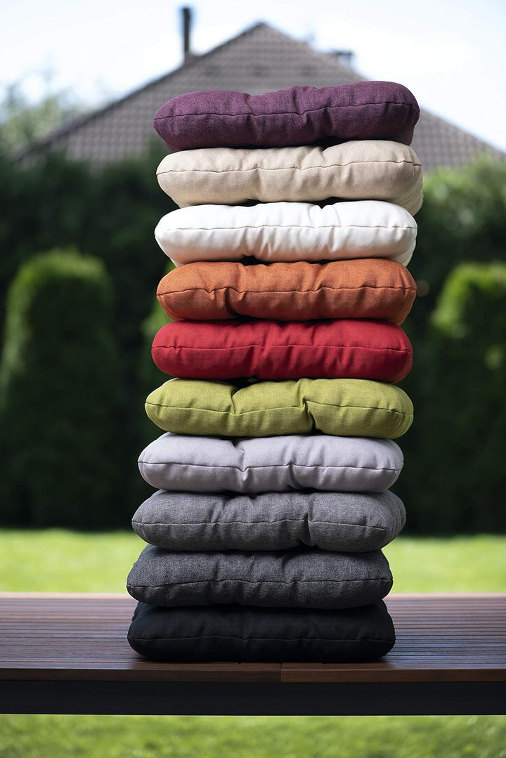 sunnypillow 4er Set Stuhlkissen mit Klettverschluss Masse: 40 (vorne) | 35 (hinten) x 40 x 8 cm Pols