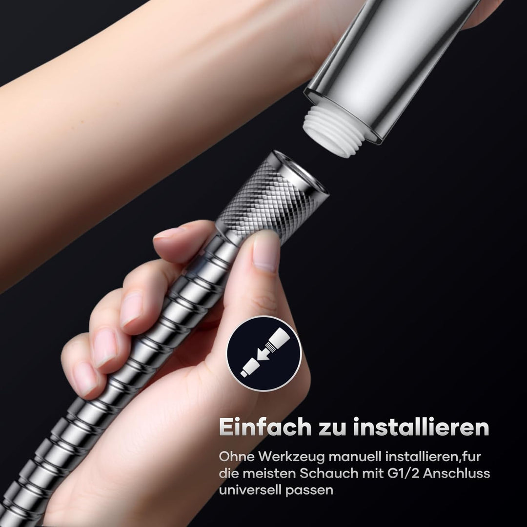 VOXON Duschkopf, Duschbrause Regendusche, Handbrause Gross, Duschkopf Wassersparend Hochdruck, Einha