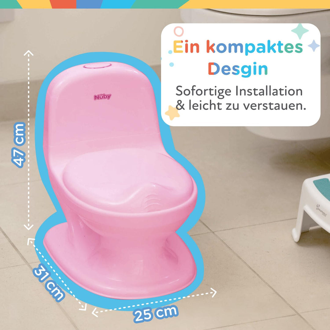 Nuby - My Real Potty - Baby-Töpfchen für Töpfchentraining – Töpfchen für Kinder mit Spülgeräusch & B