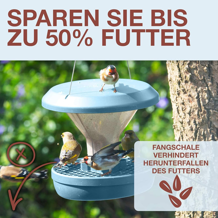 SWISSINNO Vogel-Futtersilo Davos SMART Birds. Füttern Sie Vögel - Nicht Nagetiere! Robust + Zuverläs
