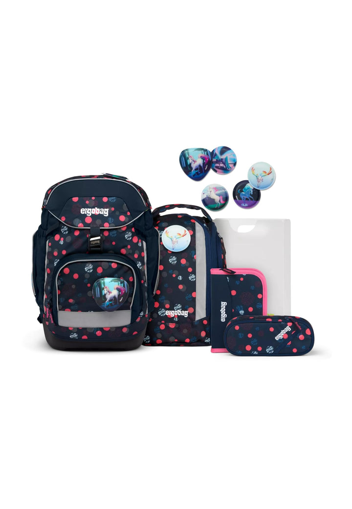 ergobag Pack Reflex Glow - Schulrucksack Set 6tlg. PhantBärsiewelt - Lila Einheitsgrösse