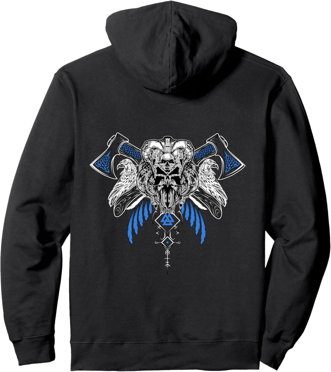 Klassisches Keltischer Vikinger Vegvisir Kompass Wikinger Pullover Hoodie