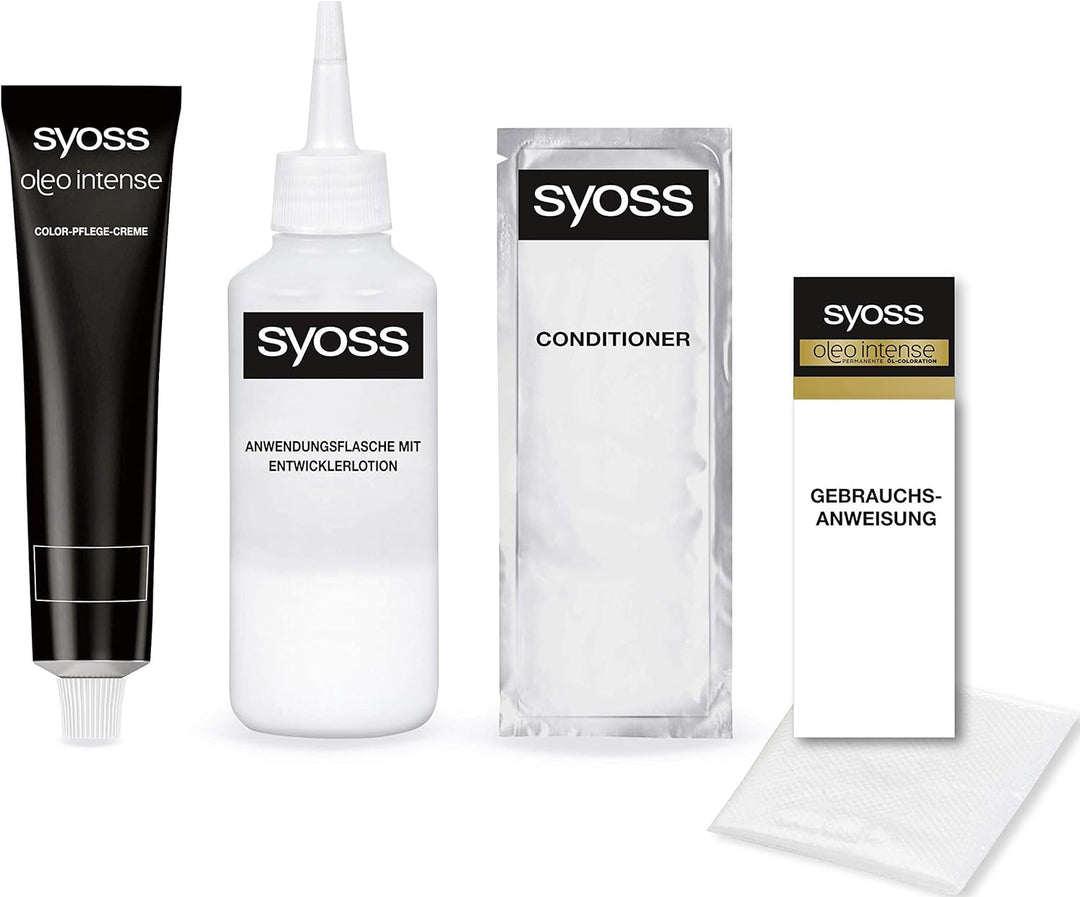SYOSS Oleo Intense Permanente Öl-Coloration 4-18 Mokkabraun, mit pflegendem Öl & ohne Ammoniak, 3er