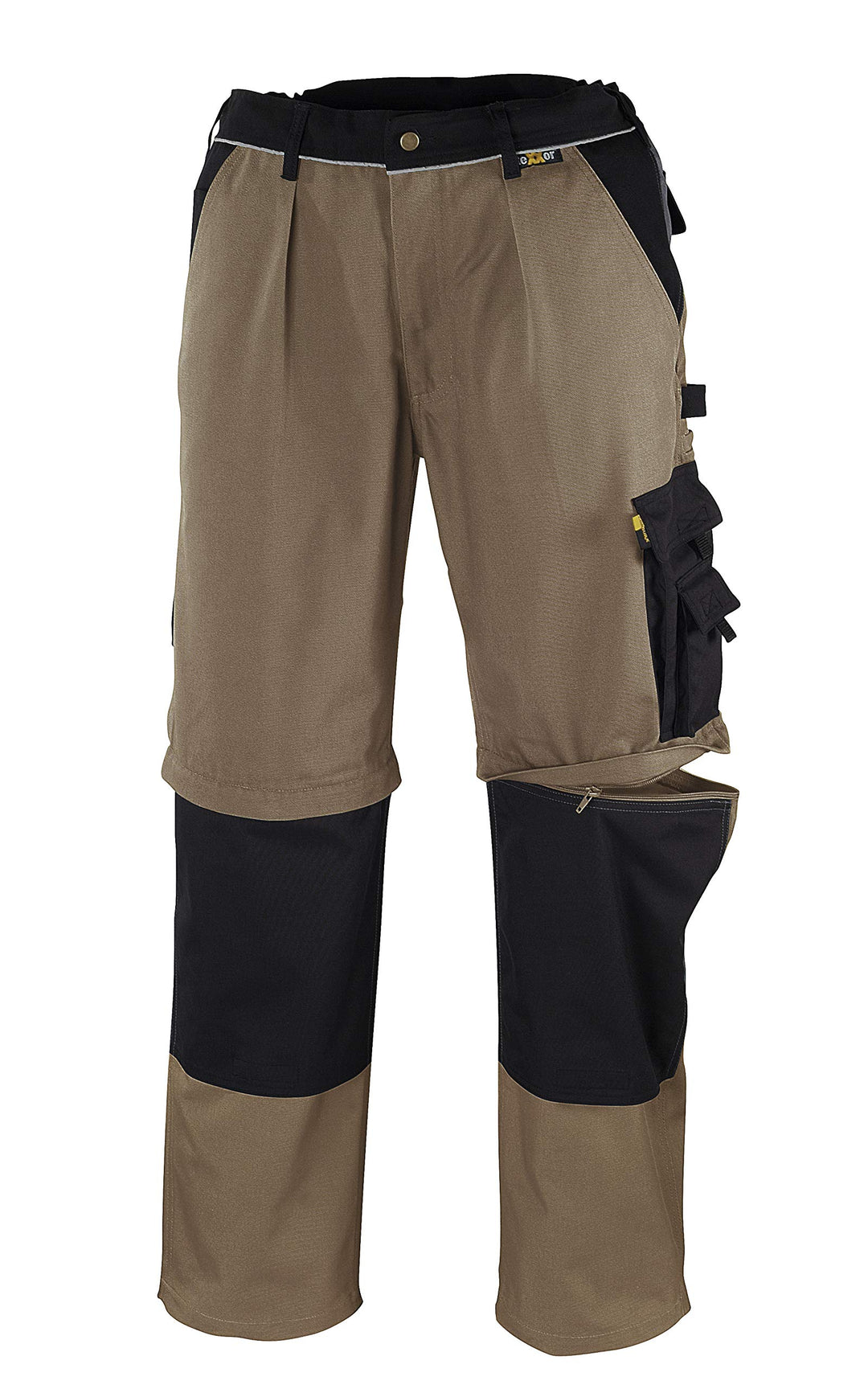 teXXor 2-in-1 Arbeitsbundhose Canvas 320 mit Cordura, 20-008350-98,Khaki (Khaki/Black) ,98 Khaki (Kh
