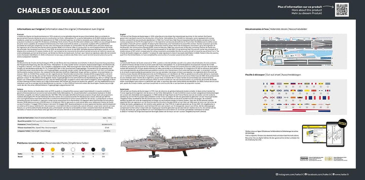 Heller 81072 Modellbausatz Flugzeugträger Charles de Gaulle
