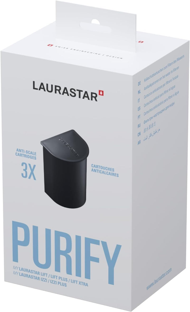 Laurastar Lift Plus Pinky Pop & Kalkschutzkartuschen zur Wasserfilterung 3-er Set Bundle mit Kalksch
