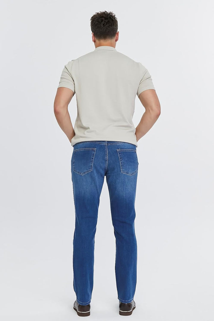 CEDY DENIM - Herren Jeans Regular Fit, Stretch Jeanshose, Herren High Waist, Straight Cut, Basic Was